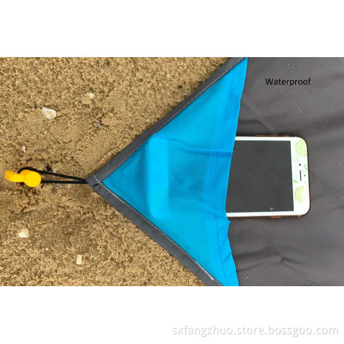 wasserdichte kompakte Tasche Fallschirm Nylon Stranddecke
